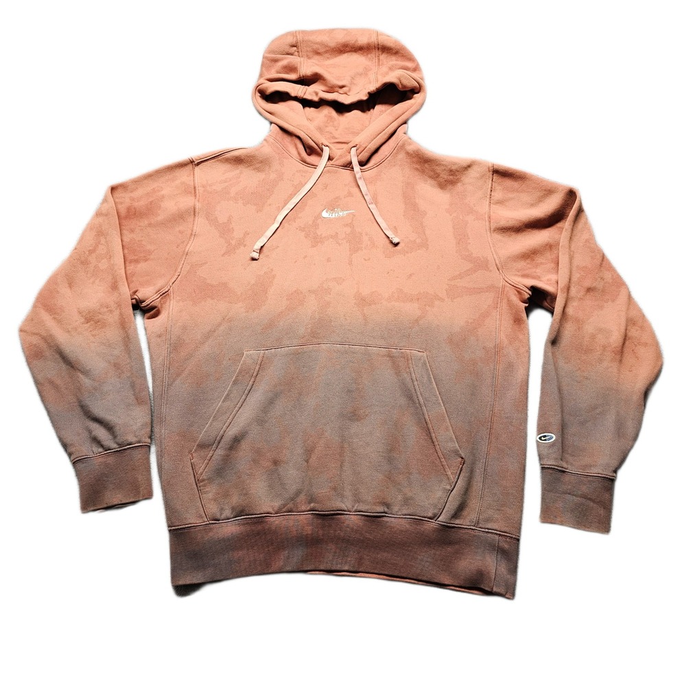 Nike Hoodie Mens S Multi Dip Dye Fleece Lined Long Sleeve Drawstring Pullover‎